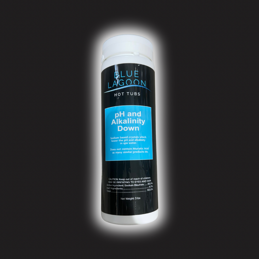 Blue Lagoon hot tub product with a black background
